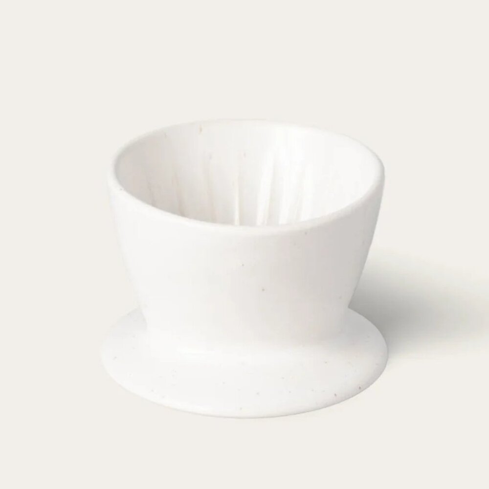 Fable Ceramic Coffee Dripper - Speckled White